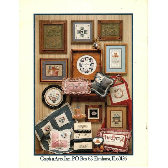 Patchwork Hearts and Other Pleasures Counted Cross Stitch Pattern Chart - Picture 2 of 2
